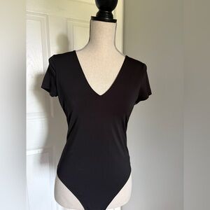 Dynamite Black Fitted Short Sleeve Bodysuit